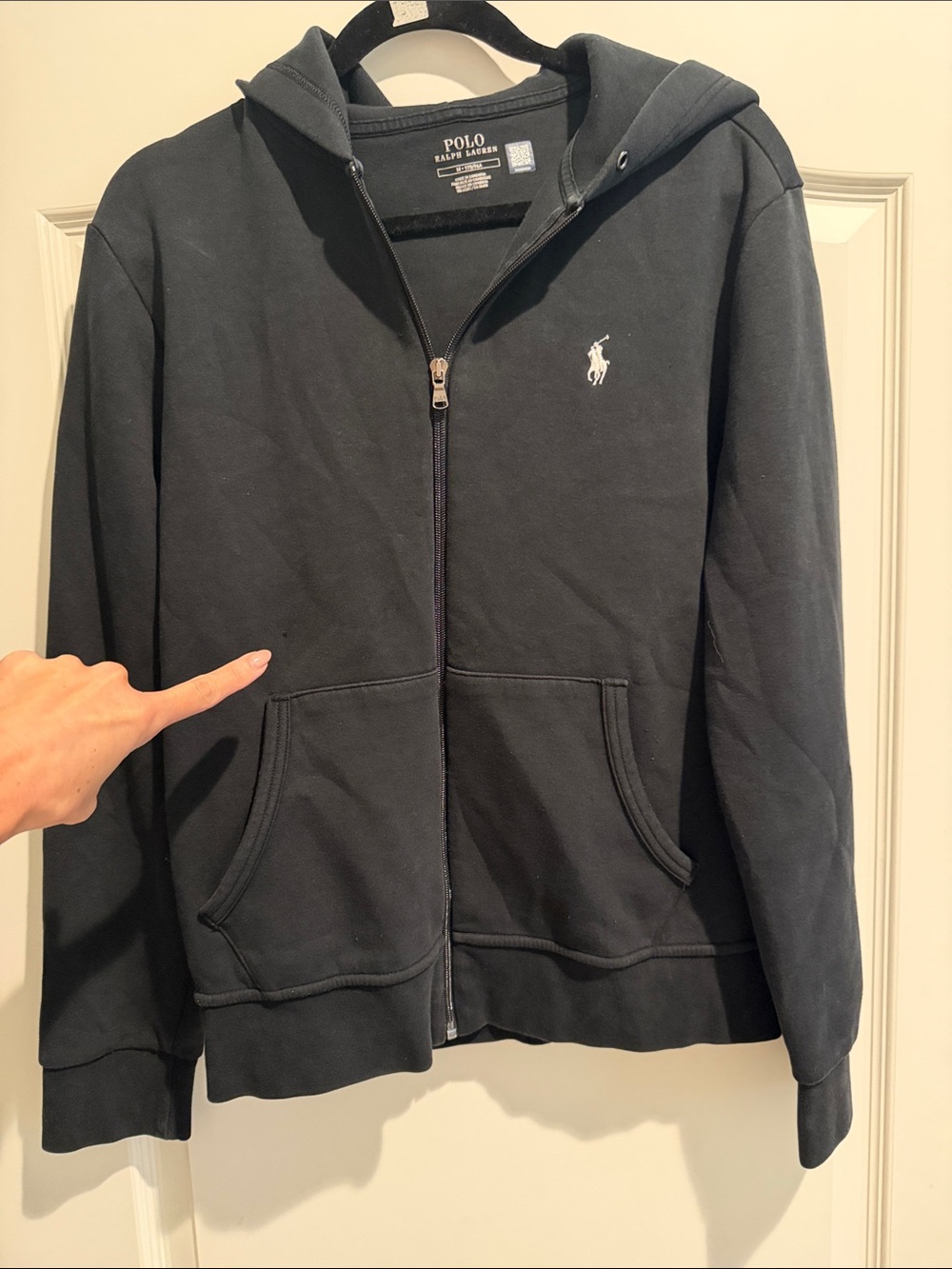 Polo Ralph Lauren Double Knit Full-Zip Hoodie black size medium - Picture 9 of 9